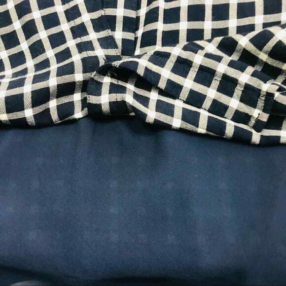 Lucky Brand Blue Plaid Belted Button Down Dress S/P - Picture 8 of 9